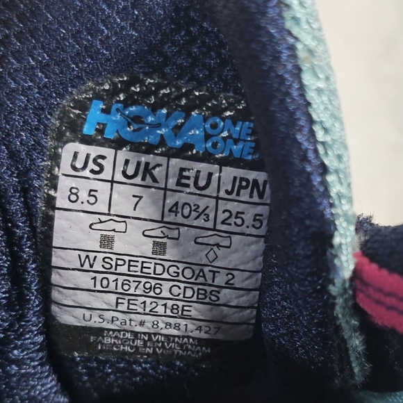 Hoka One One Speedgoat 2 Trail Running Shoes Sneakers Blue - Women’s Size 8.5 - Picture 14 of 14